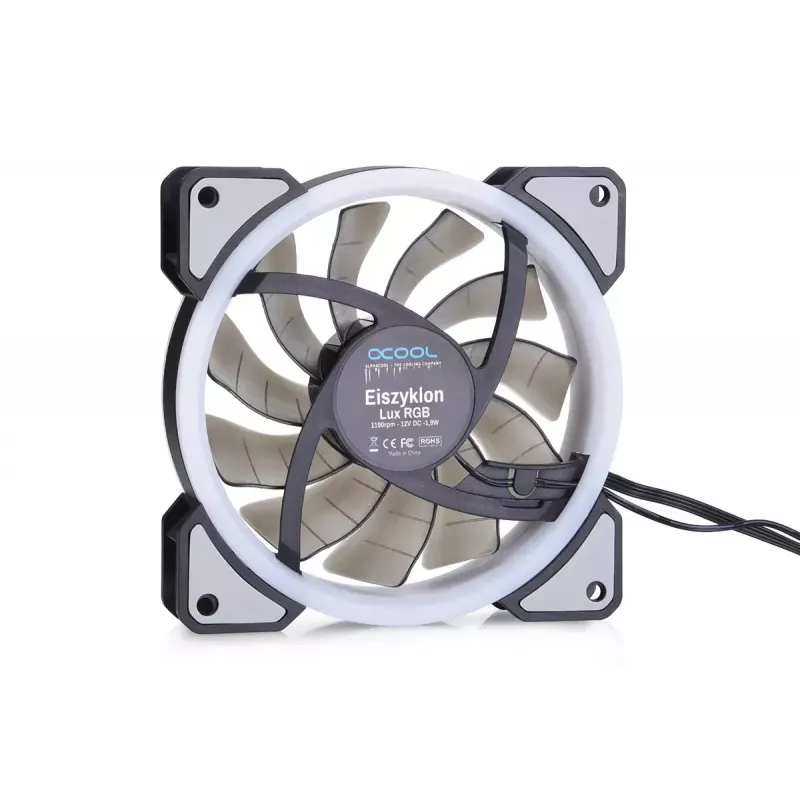 Ventoinha Alphacool Eiszyklon Aurora LUX Digital RGB 12 cm transparente