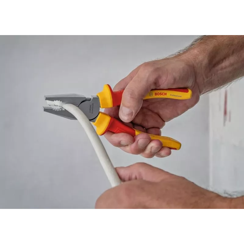 Conjunto de alicates Bosch VDE Professional 3 peças, isolado vermelho/amarelo, modelo 1600A02NG0