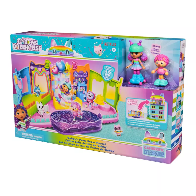 Ação/Aventura Spinmaster Gabby's Dollhouse Sala de festas da Gabby multicolor
