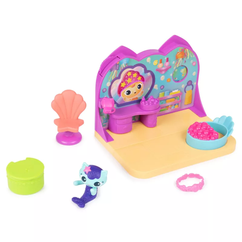 Conjunto de brincar Deluxe Room Spin Master Gabby's Dollhouse – Sala de bem-estar com figura de suricata