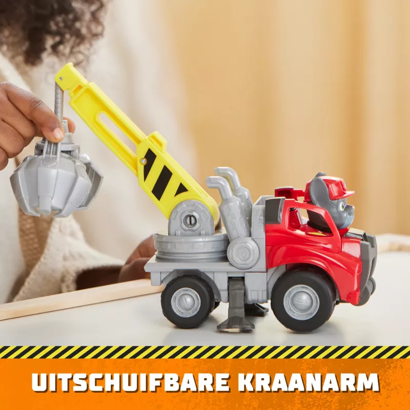 Rubble & Crew, camião de brincar com garra de gru Charger com peças móveis e uma figura de ação colecionável, brinquedo para crianças a partir dos 3 anos