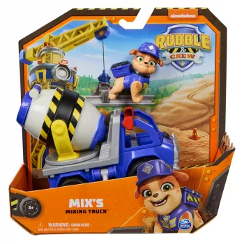 Rubble & Crew, camião de brincar betoneira do Mix com figura de ação e peças móveis, brinquedo para crianças a partir dos 3 anos