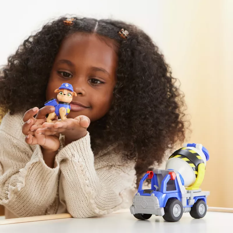 Rubble & Crew, camião de brincar betoneira do Mix com figura de ação e peças móveis, brinquedo para crianças a partir dos 3 anos