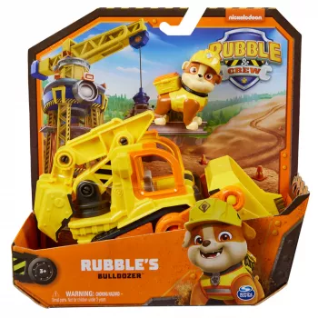 Buldózer de brincar Spinmaster Buldózer do Rubble – construção em plástico, para crianças a partir dos 3 anos, preto/laranja/amarelo