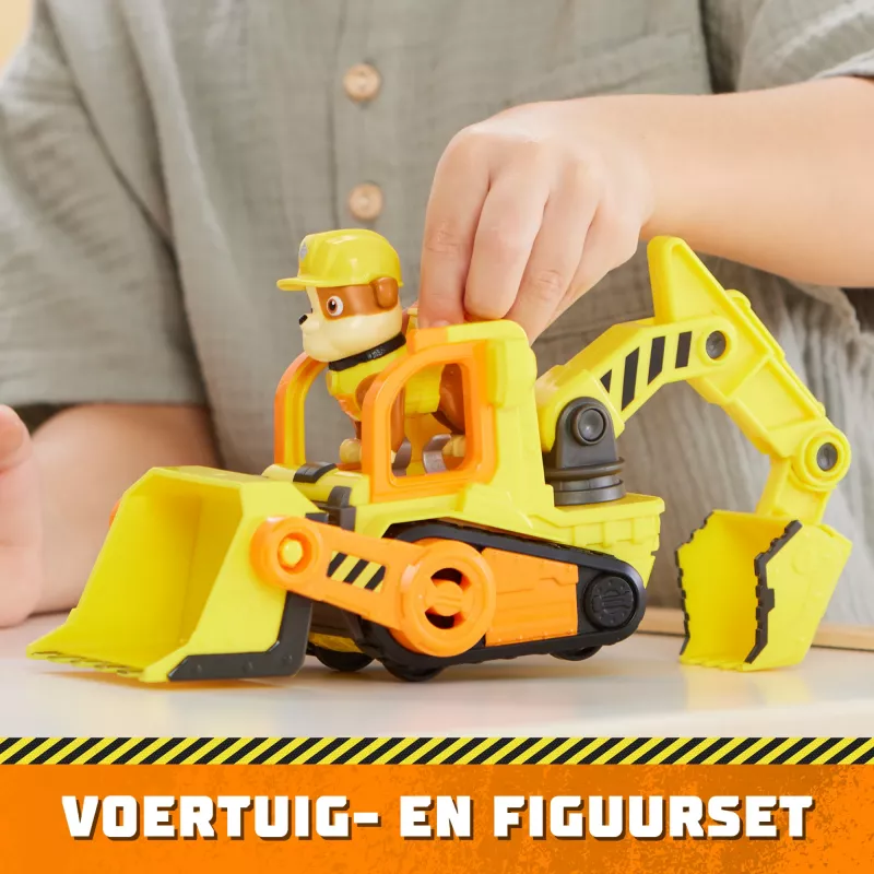 Buldózer de brincar Spinmaster Buldózer do Rubble – construção em plástico, para crianças a partir dos 3 anos, preto/laranja/amarelo