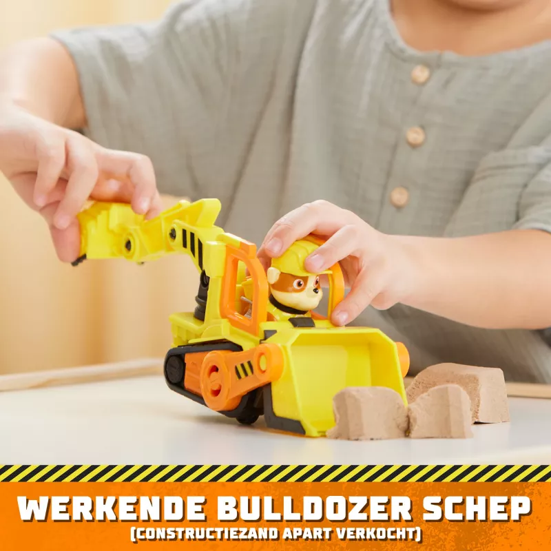 Buldózer de brincar Spinmaster Buldózer do Rubble – construção em plástico, para crianças a partir dos 3 anos, preto/laranja/amarelo