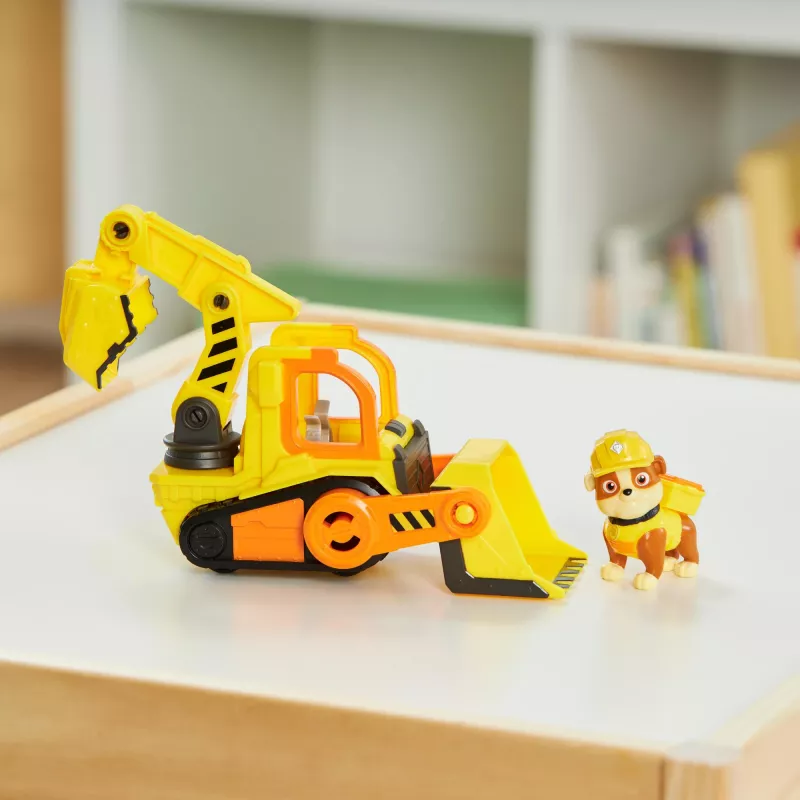 Buldózer de brincar Spinmaster Buldózer do Rubble – construção em plástico, para crianças a partir dos 3 anos, preto/laranja/amarelo