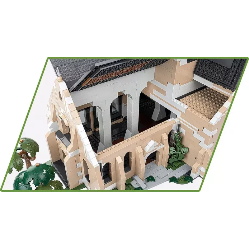 Blocos de construção Cobi Igreja Sainte-Mère-Église 2280 peças 10 anos