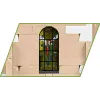 Blocos de construção Cobi Igreja Sainte-Mère-Église 2280 peças 10 anos