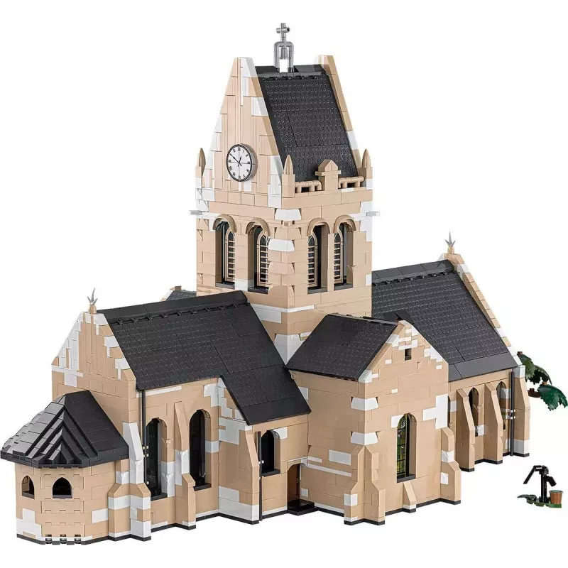 Blocos de construção Cobi Igreja Sainte-Mère-Église 2280 peças 10 anos