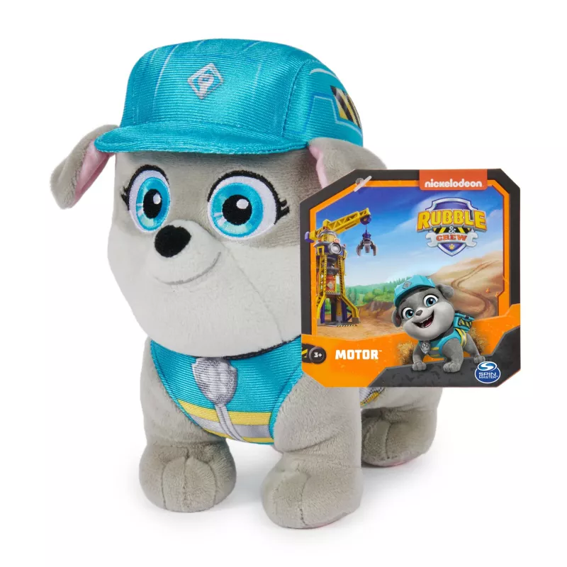 Rubble & Crew, peluches premium, peluche Charger de 18 cm com uniforme de operário da construção, brinquedo para rapazes e raparigas a partir dos 3 anos