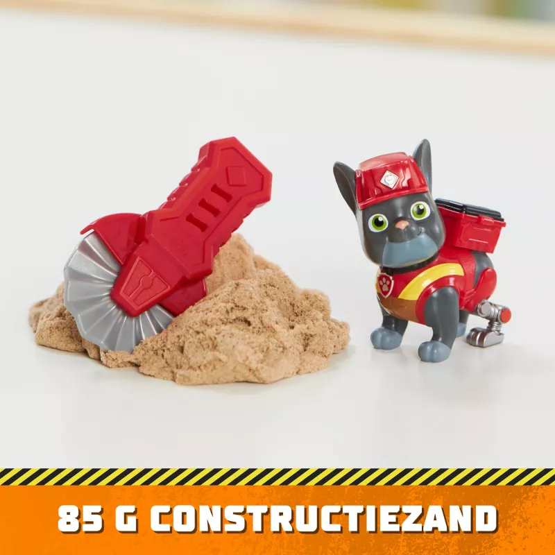 Rubble & Crew, figuras de ação Charger & Wheeler, com Kinetic Build-It Sand e 2 ferramentas de construção, brinquedo PAW Patrol para rapazes e raparigas a partir dos 3 anos