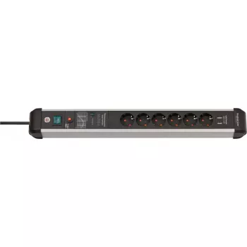 Régua de tomadas Brennenstuhl 1391010610 3 m 6 saídas AC para interior prateado preto