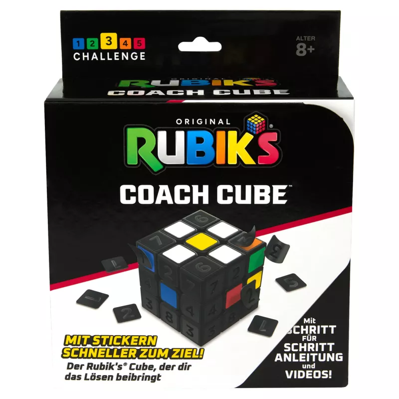 Rubik’s Coach Cube, aprenda a resolver o cubo 3x3 com autocolantes, instruções e vídeos | brinquedo antiestresse fidget | cubo fidget para adultos | a partir dos 8 anos