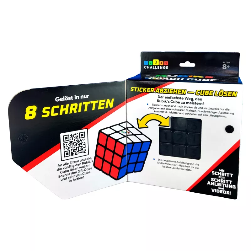 Rubik’s Coach Cube, aprenda a resolver o cubo 3x3 com autocolantes, instruções e vídeos | brinquedo antiestresse fidget | cubo fidget para adultos | a partir dos 8 anos