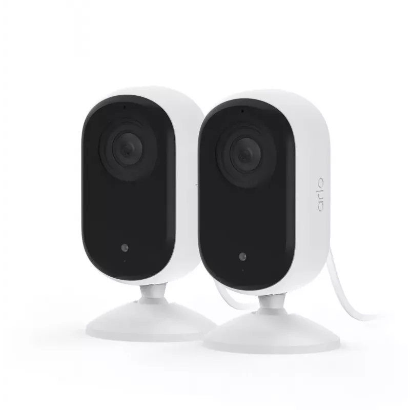 Câmara de segurança IP Arlo Essential 2K Indoor Security Camera pack de 2 sem fios para interior