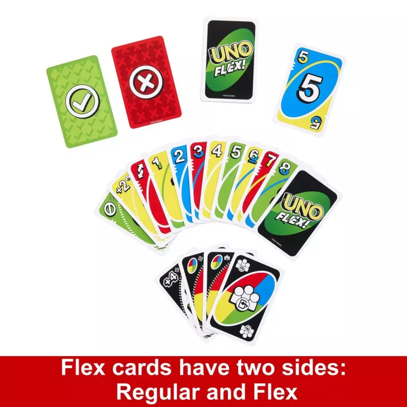 Jogo de cartas MATTEL Games UNO Flex — jogo de descarte, idade 7+