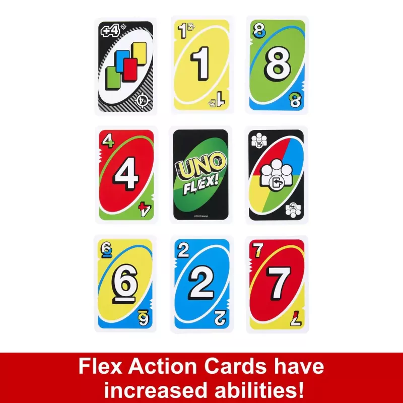 Jogo de cartas MATTEL Games UNO Flex — jogo de descarte, idade 7+