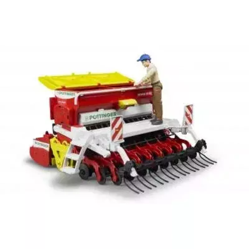 Acessório de brinquedo BRUDER Pöttinger Vitasem 302ADD peça de modelo, plástico, vermelho/branco/amarelo