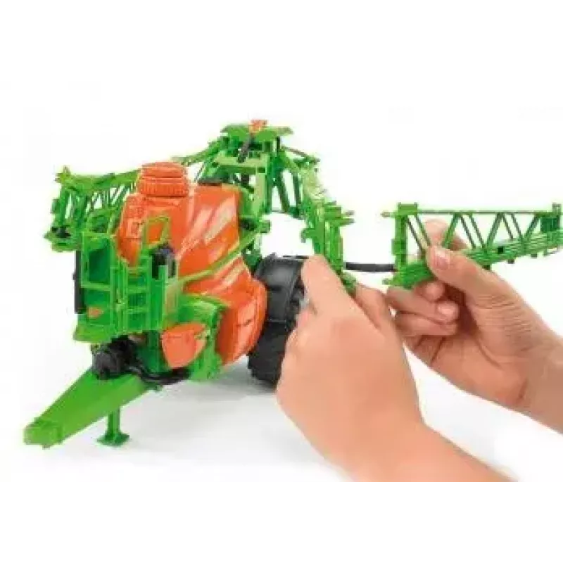 Acessório para modelo BRUDER Amazone UX 5200 à escala — peça de plástico verde e laranja