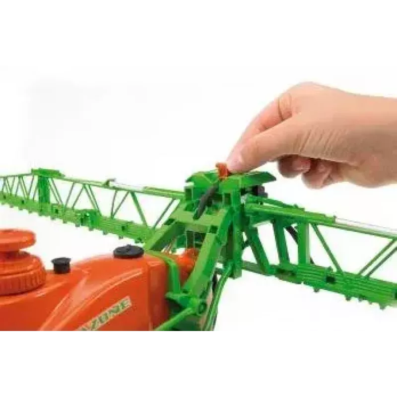 Acessório para modelo BRUDER Amazone UX 5200 à escala — peça de plástico verde e laranja