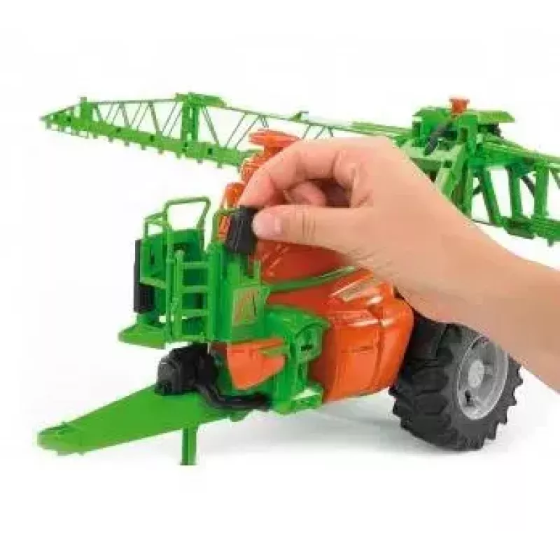 Acessório para modelo BRUDER Amazone UX 5200 à escala — peça de plástico verde e laranja