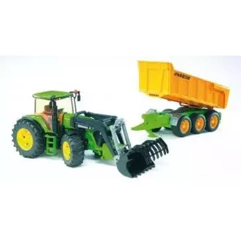 Bruder Joskin reboque basculante, 1:16, verde/amarelo