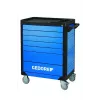 Gedore Workster Highline WHL-L7-TS-147 carrinho de ferramentas, 147 ferramentas, azul/preto