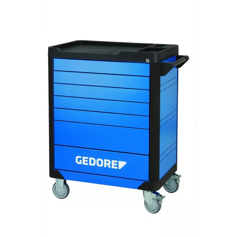 Gedore Workster Highline WHL-L7-TS-147 carrinho de ferramentas, 147 ferramentas, azul/preto