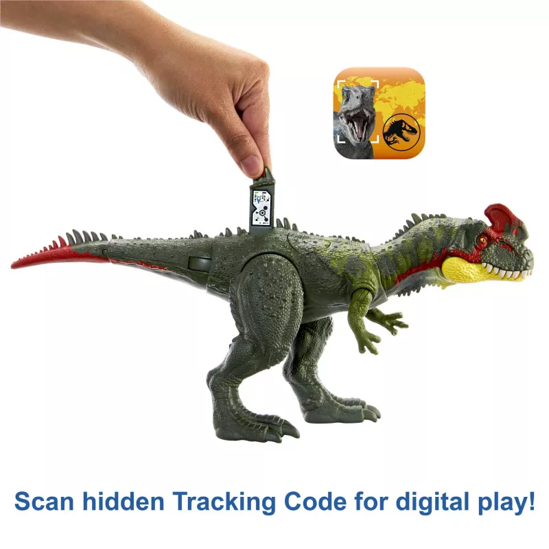 Jurassic World GIGANTIC TRACKERS Sinotyrannus verde vermelho plástico 4+