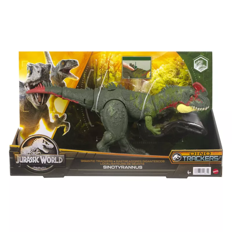 Jurassic World GIGANTIC TRACKERS Sinotyrannus verde vermelho plástico 4+