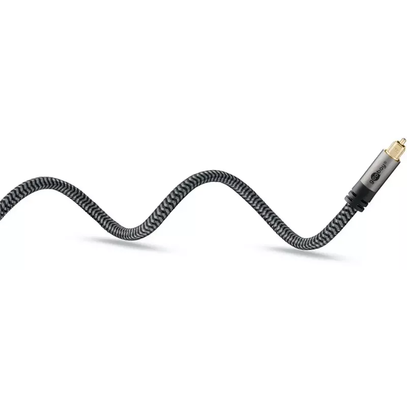 Cabo de áudio ótico digital WENTRONIC Goobay 65305 TOSLINK para TOSLINK 2 m, cobre, contactos dourados, preto/prateado