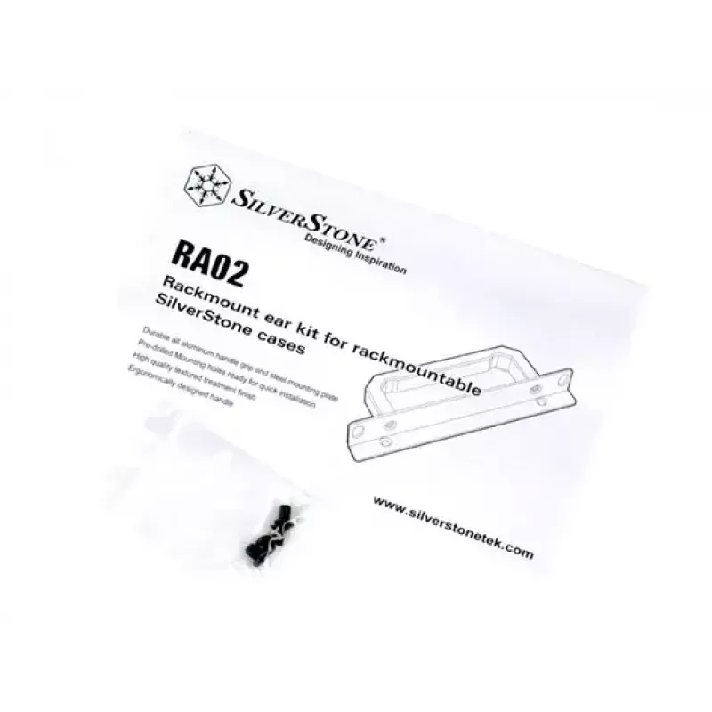 SilverStone SST-RA02B Kit de montagem em rack para caixas GD07/GD08/GD09/GD10, preto