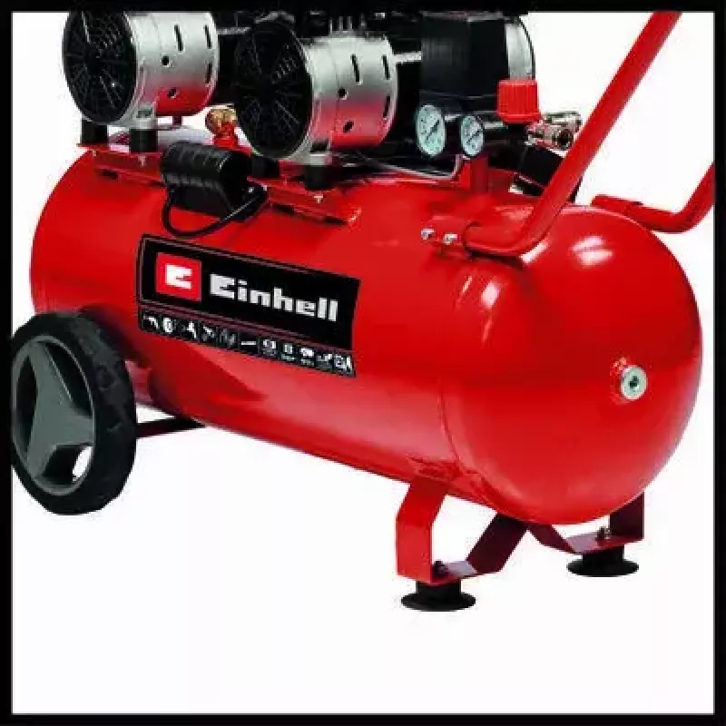 Einhell TE-AC 50 Silent 4020620 compressor de ar, 1500 W, 50 l, 8 bar, vermelho/preto
