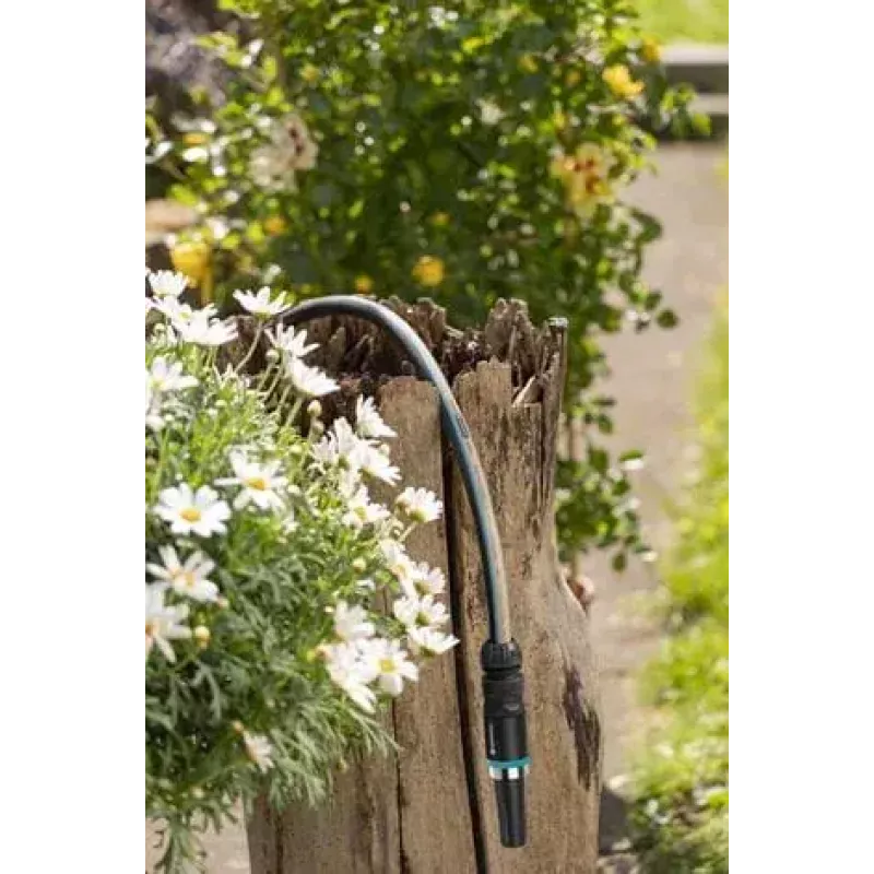 Mangueira de jardim Gardena 18931-20 20 m de superfície plástico elastómero termoplástico TPE preto azul cinzento