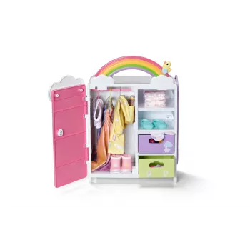 Guarda-vestidos de boneca zapf creation BABY born guarda-vestidos arco-íris — para bonecas, efeitos de luz, requer 3×AAA pilhas, idade recomendada 3+