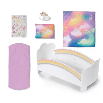 Cama de boneca ZAPF creation BABY born cama arco-íris 835999 para bonecas de 43 cm