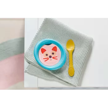 BABY born conjunto de alimentação – acessório de alimentação para bonecas com imagens de refeições ativadas por água