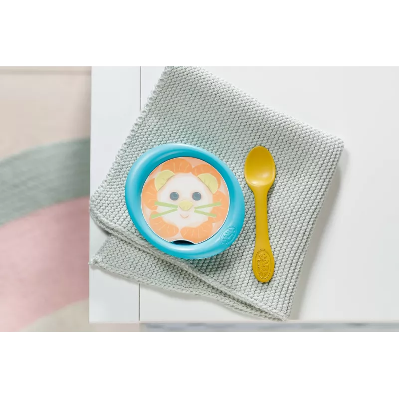 BABY born conjunto de alimentação – acessório de alimentação para bonecas com imagens de refeições ativadas por água