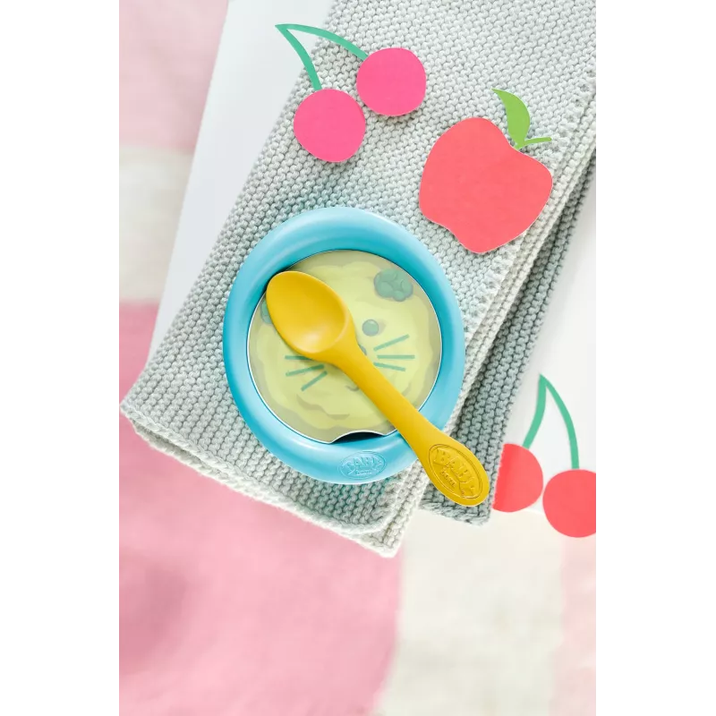 BABY born conjunto de alimentação – acessório de alimentação para bonecas com imagens de refeições ativadas por água