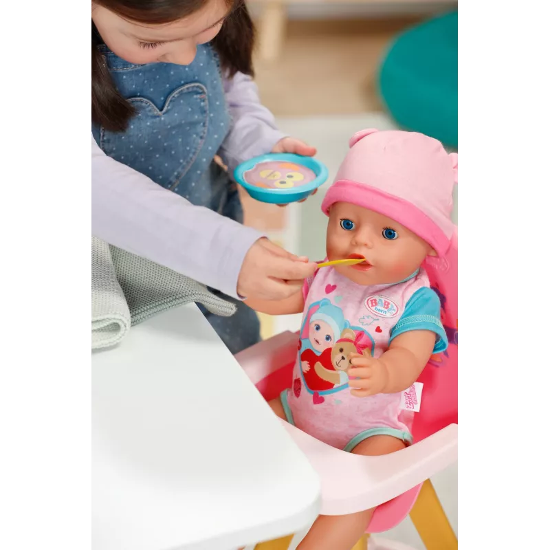 BABY born conjunto de alimentação – acessório de alimentação para bonecas com imagens de refeições ativadas por água
