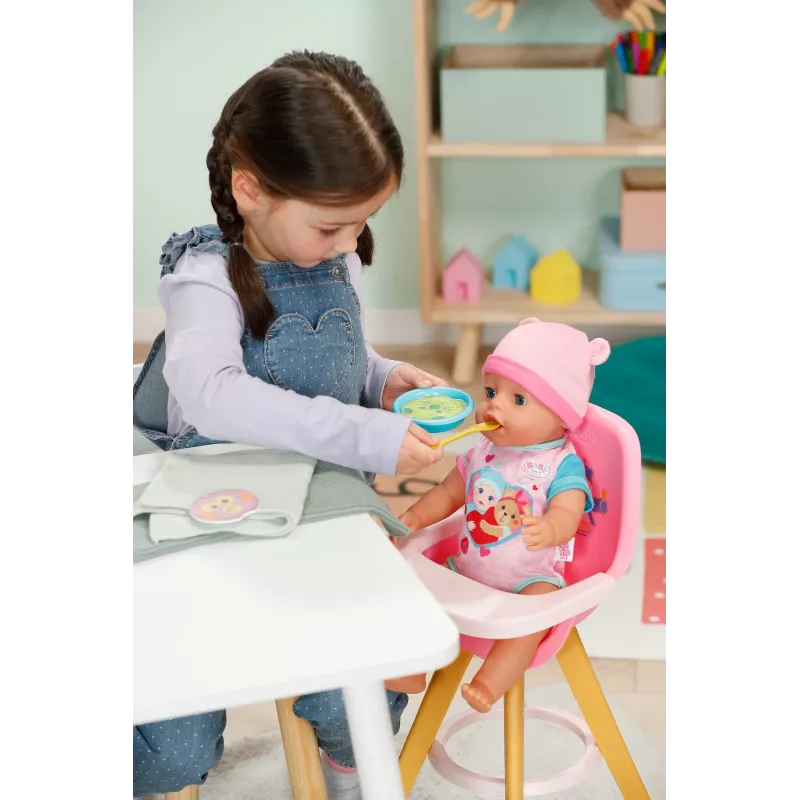 BABY born conjunto de alimentação – acessório de alimentação para bonecas com imagens de refeições ativadas por água
