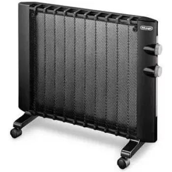Aquecedor a radiador De’Longhi HMP 1000, elemento de mica, 1000 W, preto, instalação no chão, para espaços até 60 m³