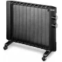 Aquecedor a radiador De’Longhi HMP 1000, elemento de mica, 1000 W, preto, instalação no chão, para espaços até 60 m³