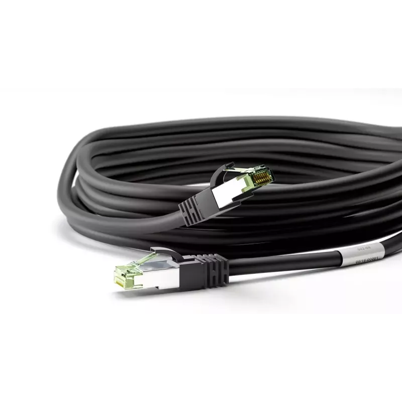Cabo de rede Wentronic 66719 Cat8.1 S/FTP 0,25 m preto