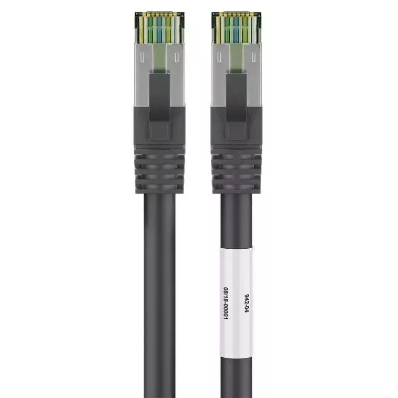 Cabo de rede Wentronic 66719 Cat8.1 S/FTP 0,25 m preto