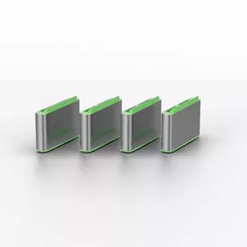 Chave bloqueadora de portas Lindy chave bloqueadora de portas USB Type-C pack de 4 verde