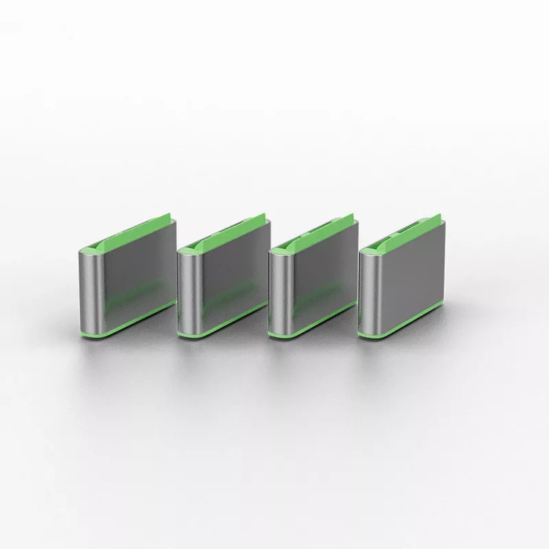 Chave bloqueadora de portas Lindy chave bloqueadora de portas USB Type-C pack de 4 verde