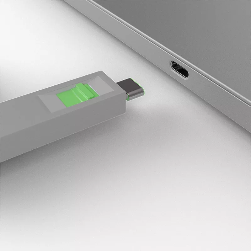 Chave bloqueadora de portas Lindy chave bloqueadora de portas USB Type-C pack de 4 verde