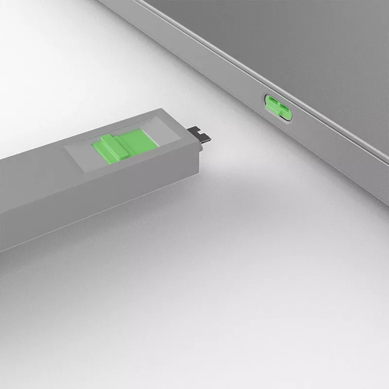 Chave bloqueadora de portas Lindy chave bloqueadora de portas USB Type-C pack de 4 verde